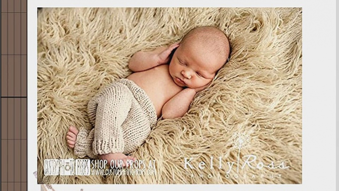 Custard Cream Faux FUR Newborn Photography Props Baby Blanket - Newborn Prop Photography Props