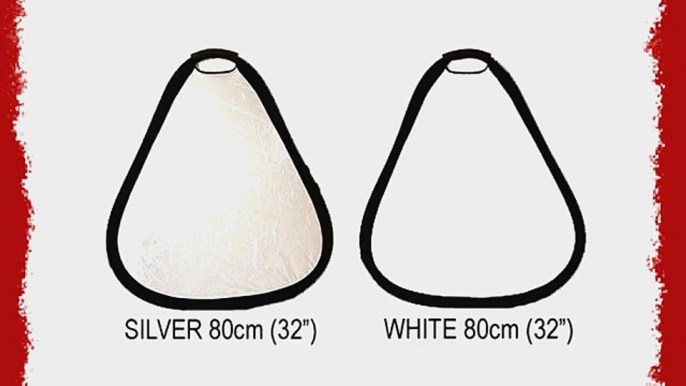 STUDIOHUT SH-32TRI-SLVWHT 32-Inch Photography Double Sided Collapsible Triangular Reflector