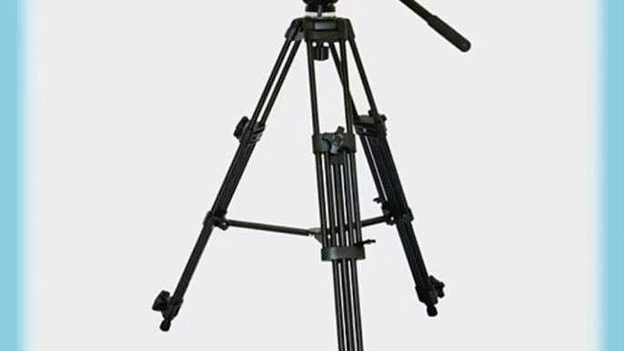 VariZoom VZ-TK75A Aluminum Video Tripod with 65mm Fluid Head and Carry Case