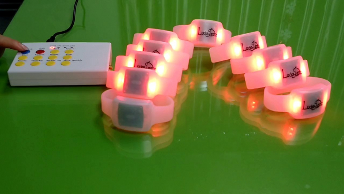 Silicone radio/Remote controlled LED bracelet/wristband manufacturer