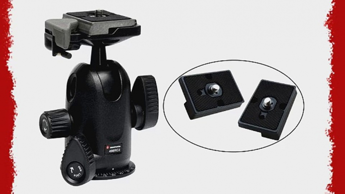 Manfrotto 498RC2 Midi Ball Head with Quick Release and Two Replacement Quick Release Plates