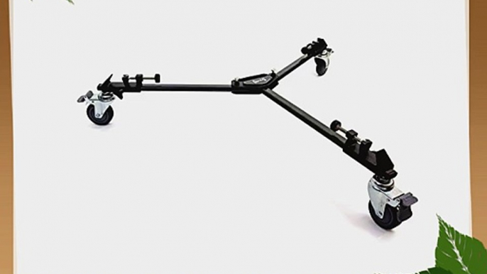 Opteka M3 Professional Heavy Duty Folding Tripod Dolly with Case for Photo and Video Cameras