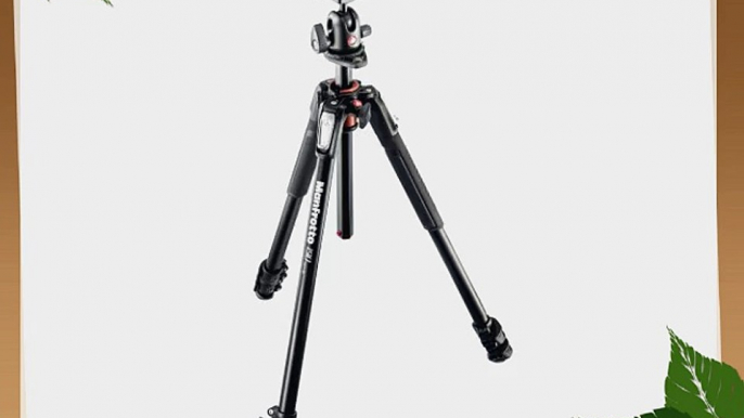 Manfrotto MK190XPRO3-BH3 Section Aluminum Tripod Column q90 Ball Head with Quick Release (Black)