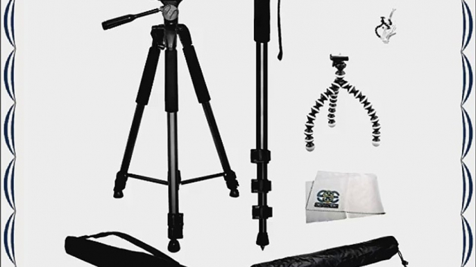 3 Piece Best Value Tripod Package For Sony Alpha DSLR SLT-A33 A35 A37 A55 A57 A65 A77 A77II