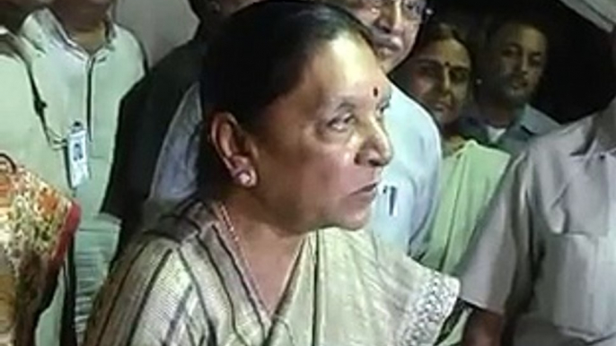 Anandiben Patel talks at Ahmedabad Gota developmental work