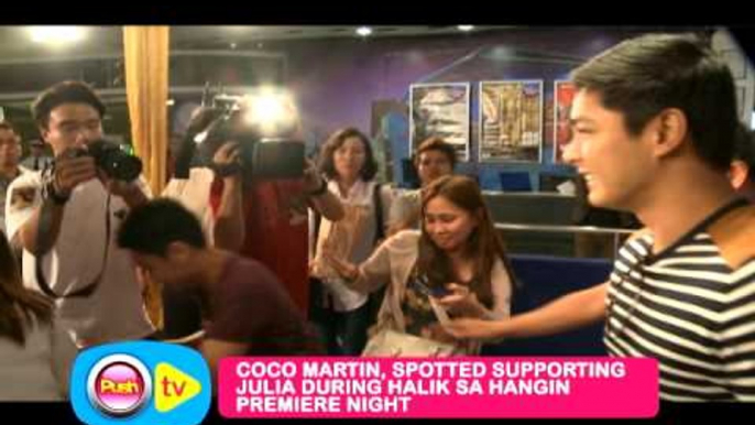 Julia Montes nagulat sa presence ni Coco Martin sa premiere ng Halik Sa Hangin