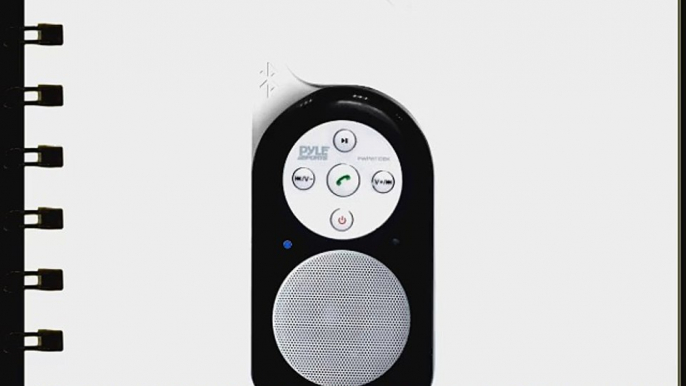 Pyle PWPBT10BK Bluetooth Wireless Waterproof Shower Speaker with Built-In Mic for Call Answering