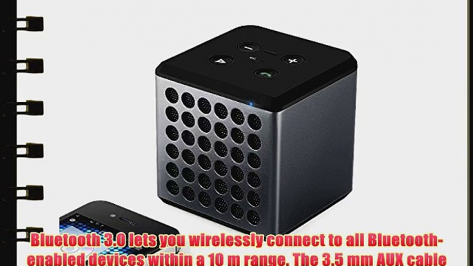 EasyAcc? Music Cube Bluetooth Speaker with Built-in Microphone 25-30 Hours Play-time Rechargeable