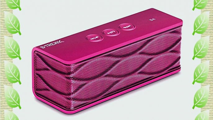 Sentey? Bluetooth Stereo Speaker B-trek S4 (Pink) up to 6 Hours - Built-in Mic for Hands Free