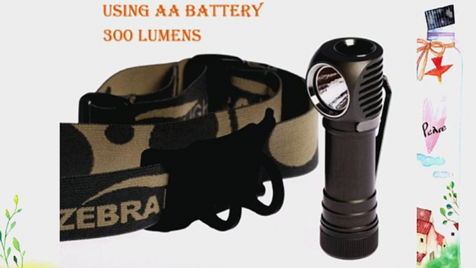 Zebralight H52 Headlamp Cool White - 300 Lumens - use AA battery