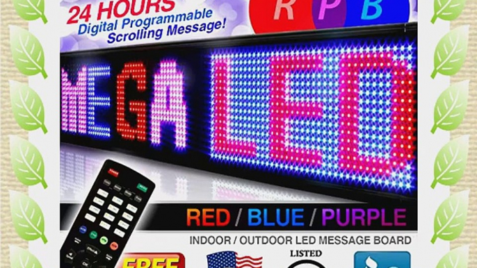 LED Signs 40 X 15 Tri-color Bright Digital Programmable Scrolling Message Display / Business