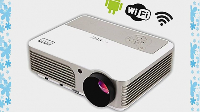 EUG Bulit-in Wireless WiFi New Full HD LED LCD Suport 1080P Projector 2600 Lumens Input USB