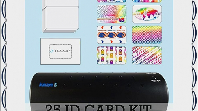 25 ID Card Kit - Laminator Inkjet Teslin Butterfly Pouches and Holograms - Make PVC Like ID