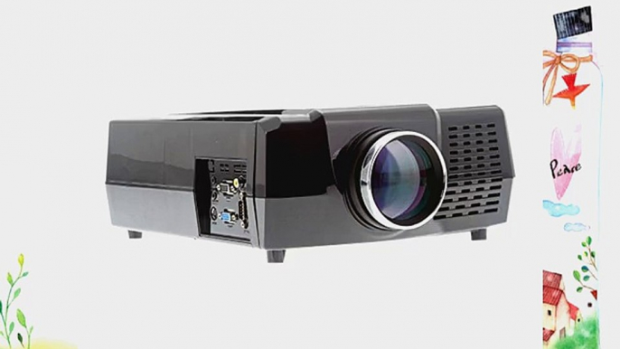 LightInTheBox XGA 2500 Lumens LCD Projector with 1.5m and 10m VGA CableHome Video Movie Theater