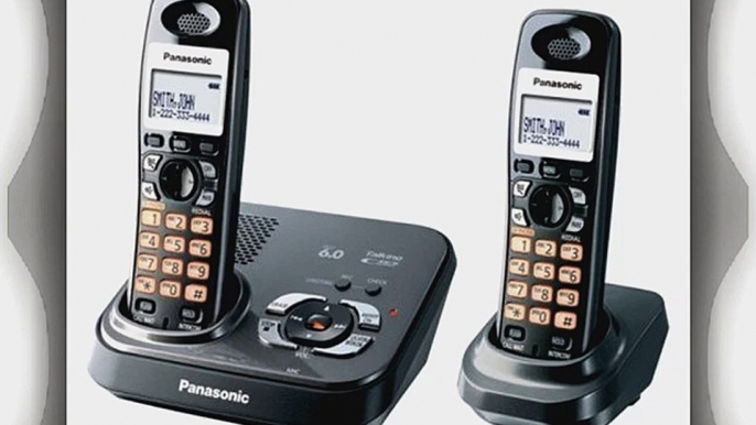 Panasonic Dect 6.0 Expandable Titanium Digital Cordless Answering System - Dual Handset System