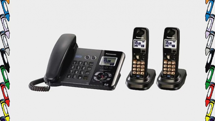 Panasonic 2-Line DECT 6.0 Expandable Digital Corded/Cordless Answering System with 2 Handsets