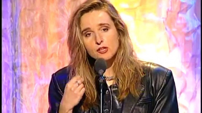 Melissa Etheridge inducts Janis Joplin Rock and Roll Hall of Fame inductions 1995