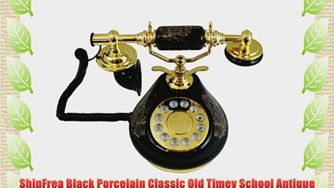 ShipFrea Black Porcelain Classic Old Timey School Antique Vintage Novelty Looking Style Retro