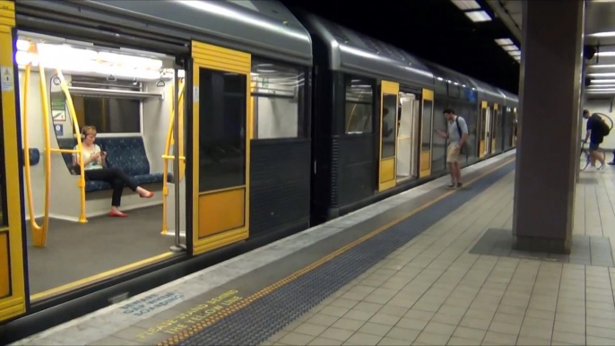 Sydney CityRail Trains at Platforms 24 & 25 Central Railway Station Sydney HD
