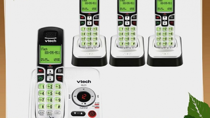 VTech CS6229-4 DECT 6.0 Cordless Phone Black/Silver 4 Handsets