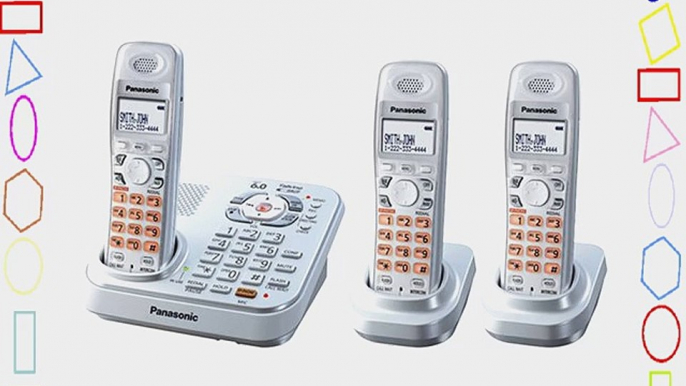 Panasonic Dect 6.0 Digital Cordless Answering System -with 3 Handsets System (KX-TG9343S) Pearl