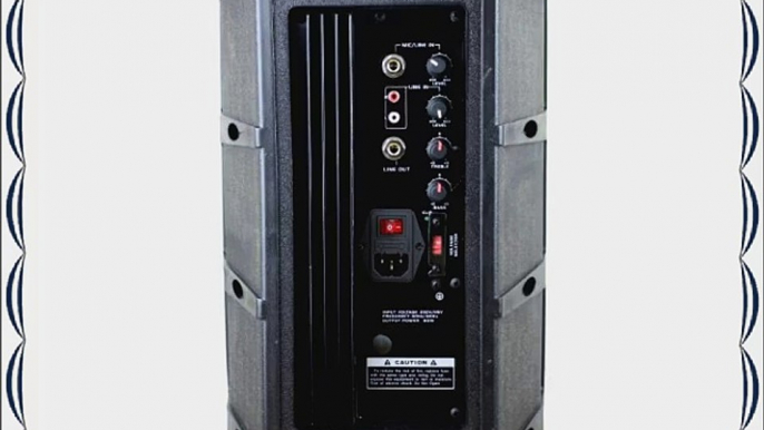 Hisonic Professional 8 Amplified Powered 2-Way PA Speaker 80 Watts HS687