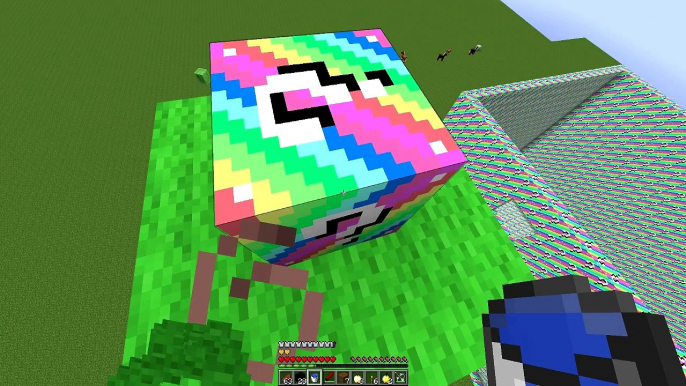 LUCKY RAINBOW BLOCKS DROPPER MOD CHALLENGE - MINECRAFT MODDED MINI-GAME!