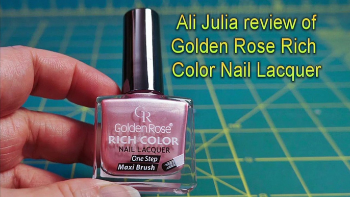 Golden Rose Rich Color Nail Lacquer Review - Frosty pink has become my favorite nail polish,