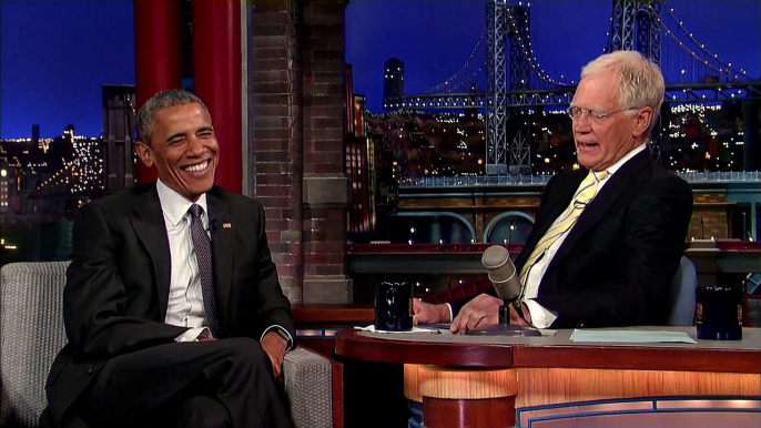 Barack Obama et David Letterman parlent retraite