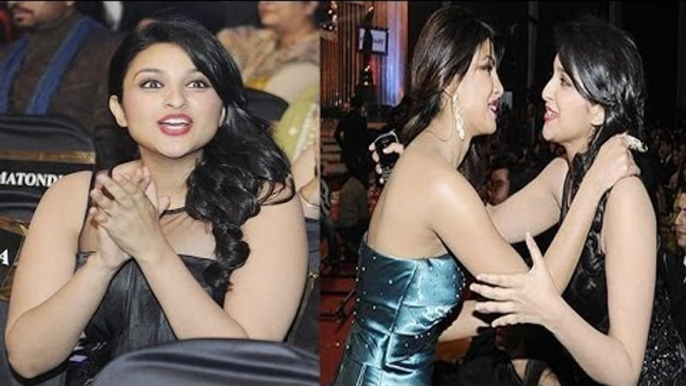 Hot Parineeti Chopra Hug With Sister Priyanka Chopra @ Filmfare Awards