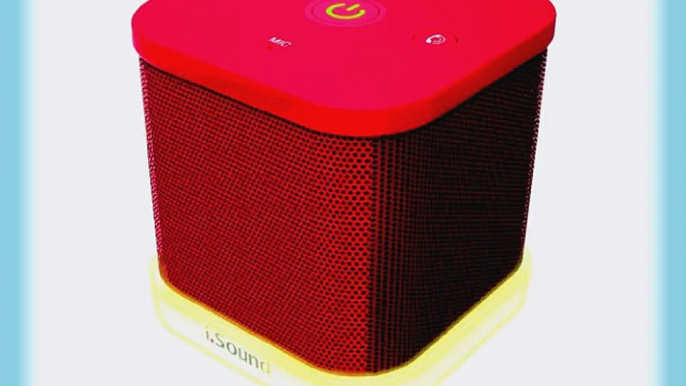 iSound iGlowSound Cube Bluetooth Speaker (red)