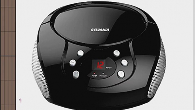 Sylvania Portable CD Boombox with AM/FM Radio (Black)