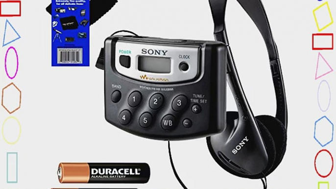 Sony Walkman? Digital Tuning Weather/AM/FM Stereo Radio with Stereo Headphones Belt Clip 2