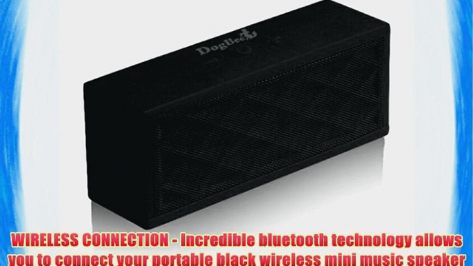 DogBee Ultra Portable Black Mini Wireless Bluetooth Speakers Bass System with Built in Speakerphone