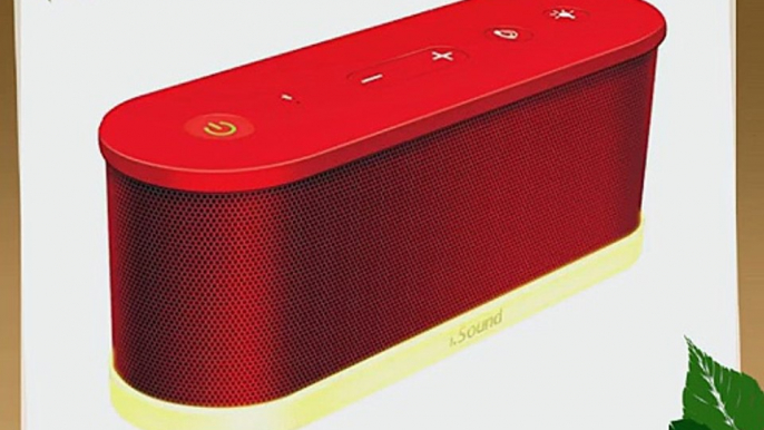 iSound iGlowSound Waves Bluetooth Speaker (red)