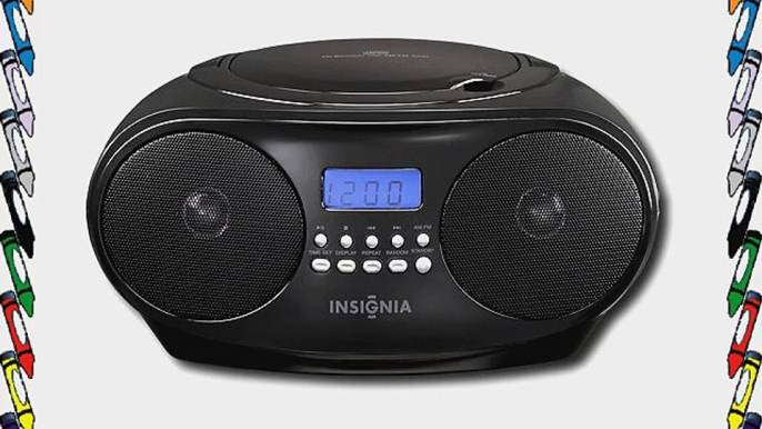 Insignia - CD Boombox with AM/FM Tuner - Black