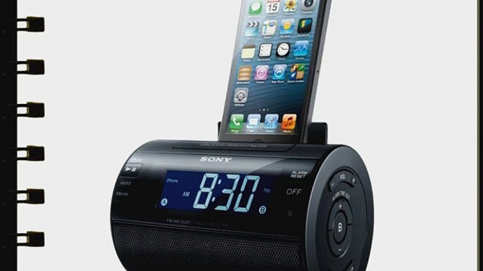 Sony Ipod/Iphone Dock Clock Radio Compatible With iPhone 5 iPod touch 5th generation iPod Nano