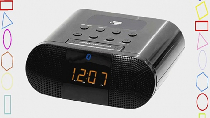 Sylvania Bluetooth Clock Radio Dual Alarm with USB Charging