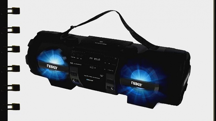 NAXA Electronics MP3/CD Bass Reflex Boombox and PA System with Bluetooth