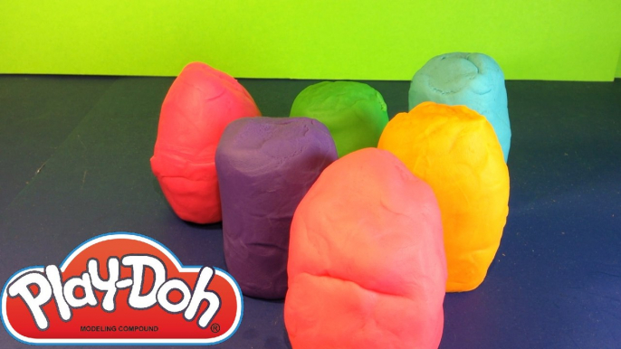 6 Play Doh Eggs w/ Surprise Toys from Disney Cars & Frozen, Spongebob and Monsters University!