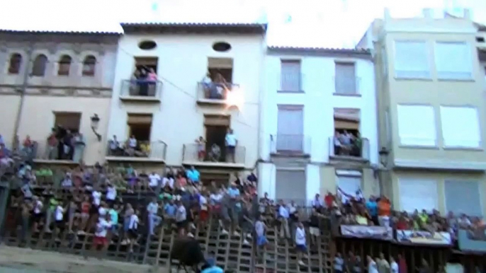 Cojida sin consecuencias SEGORBE Entrada de Toros y Caballos vacas y toros Sabado tarde 13 09 14