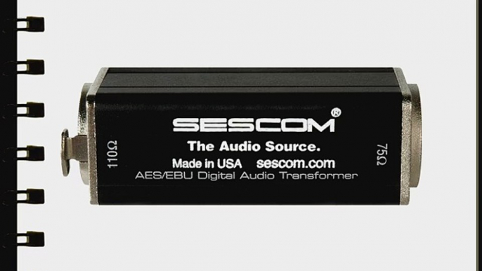 Sescom SES-AES-EBU-1 XLRF to 75 Ohm BNC Female AES/EBU Impedance Transformer 0.1 to 6MHz Bandwidth