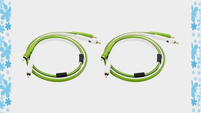 Oyaide: Class B RCA Cables DUO 1.0m - Green (Matching Pair)