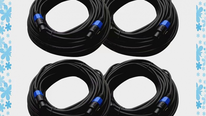 Seismic Audio TW12S100FourPack 12 Gauge 100-Feet Speakon to Speakon PA/DJ Speaker Cable