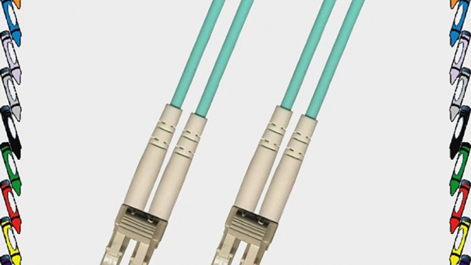 25M LC-LC Multimode Duplex 10 Gigabit 10gb Fiber Optic Cable (50/125) Aqua 25 meter