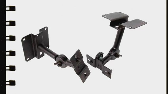 Full Tilt and Swivel Speaker Wall Mount Pair - 33lb Capacity