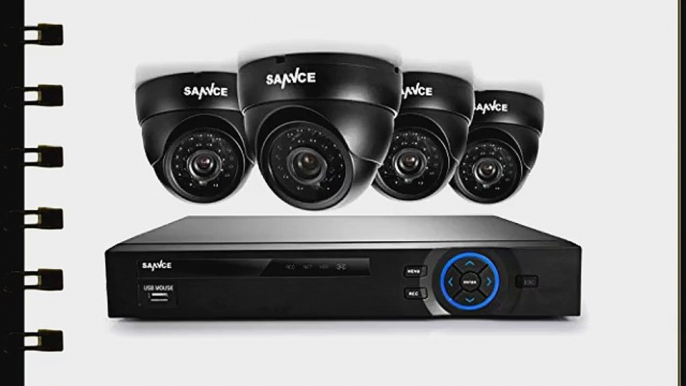 SANNCE 8CH 960H DVR Home Security System P2P QR-Code Connection 4 800TVL Day Night CCTV Cameras