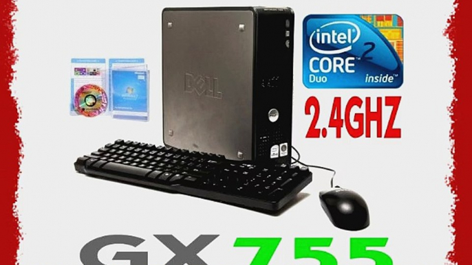 Dell Optiplex GX755 PC DESKTOP SFF Core 2 Duo 2400 MHz 80GB 2GB COMBO WINDOWS 7