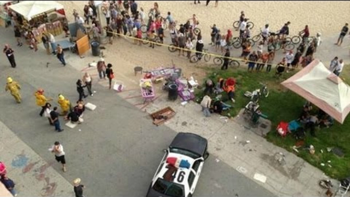 Venice Beach boardwalk crazy hit and run kills one