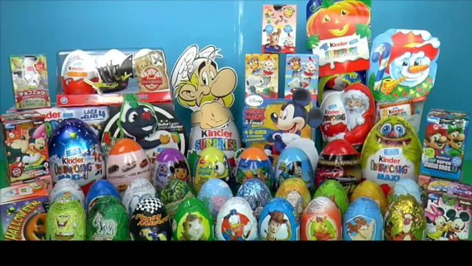 60 Surprise eggs Kinder Surprise Dora the Explorer Peppa Pig Mickey Mouse clubhouse